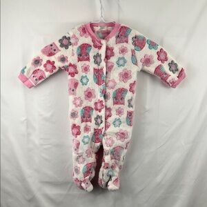 Baby Gear - Size 3 to 6 months - Pink and White - Owls - Sleep and Play - Heavy